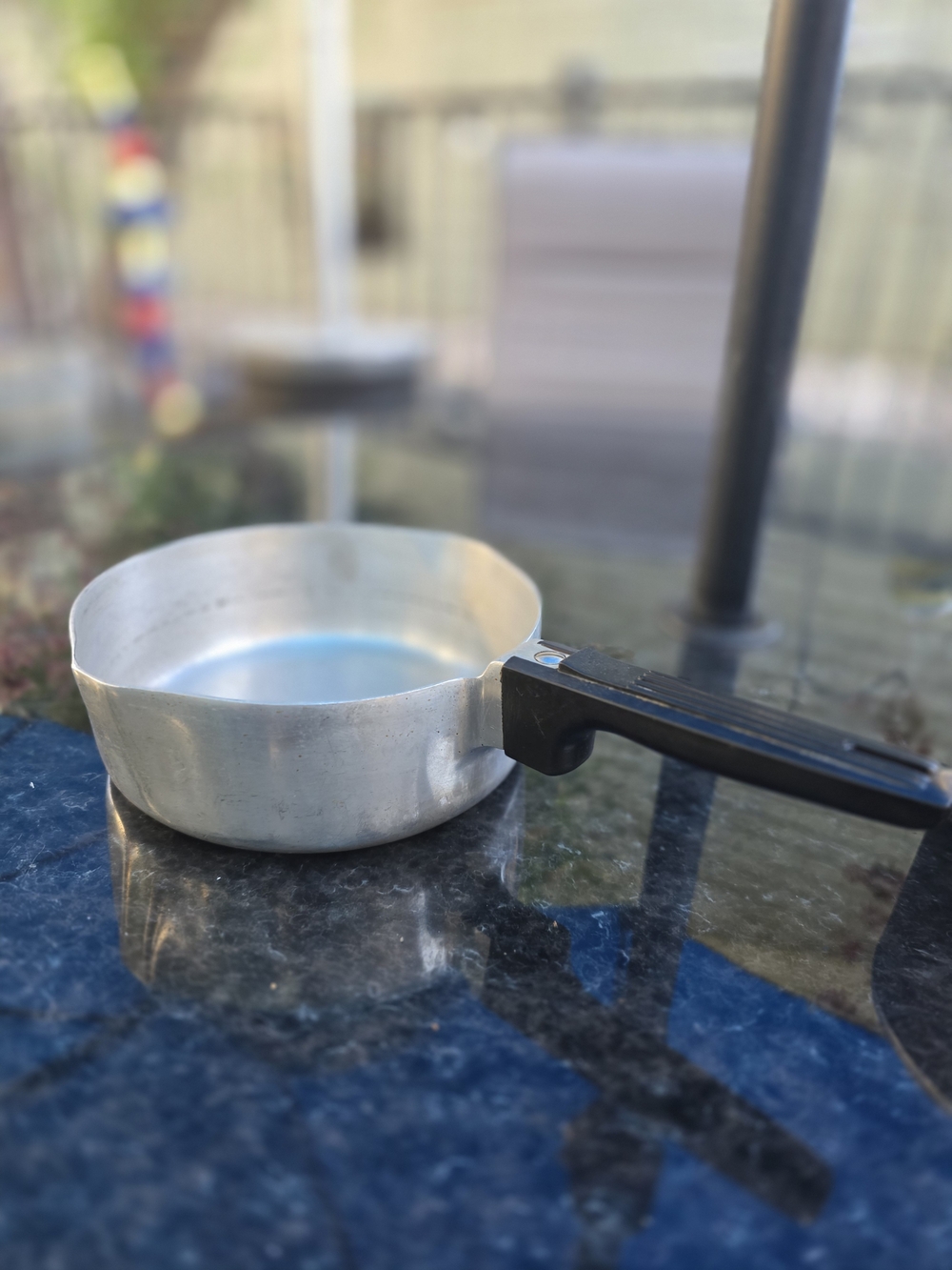 Classic Aluminum Saucepan with Black Handle